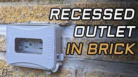 how to recess electrical box in brick|brick house outlet box.